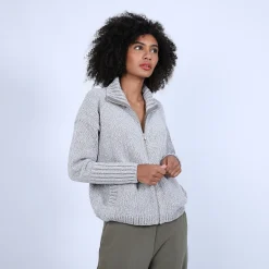 Maison Montagut Gilet Col Montant En Soie Laine Velours - Bresil><noscript><img width=