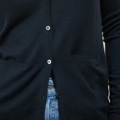 Maison Montagut Gilet Col Rond En Laine Merinos - Betsi><noscript><img width=