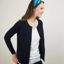 Maison Montagut Gilet Col Rond En Laine Merinos - Betsi><noscript><img width=