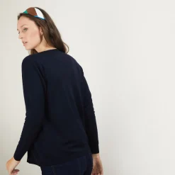 Maison Montagut Gilet Col Rond En Laine Merinos - Betsi><noscript><img width=