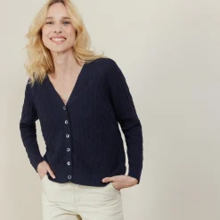 Maison Montagut Gilet Col V En Coton - Abraham><noscript><img width=