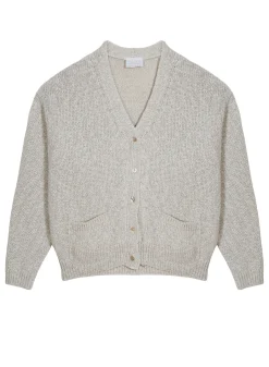 Maison Montagut Gilet Col V En Coton Et Lin - Thais>Femme Vestes Et Gilets