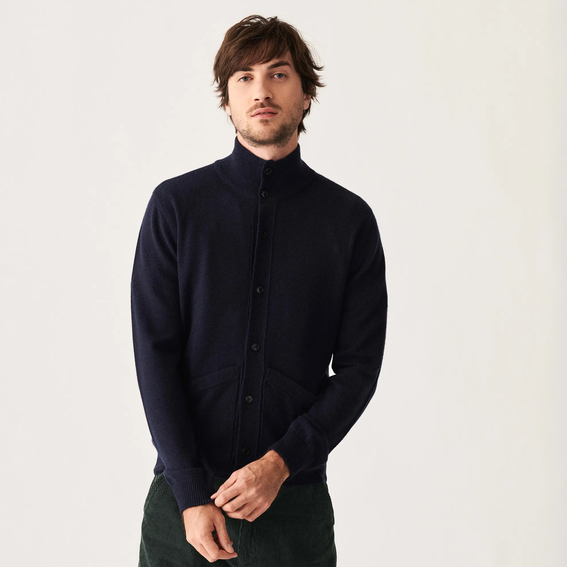 Maison Montagut Gilet En Cachemire Boutonne A Poches - Erwan>Homme Vestes Et Gilets