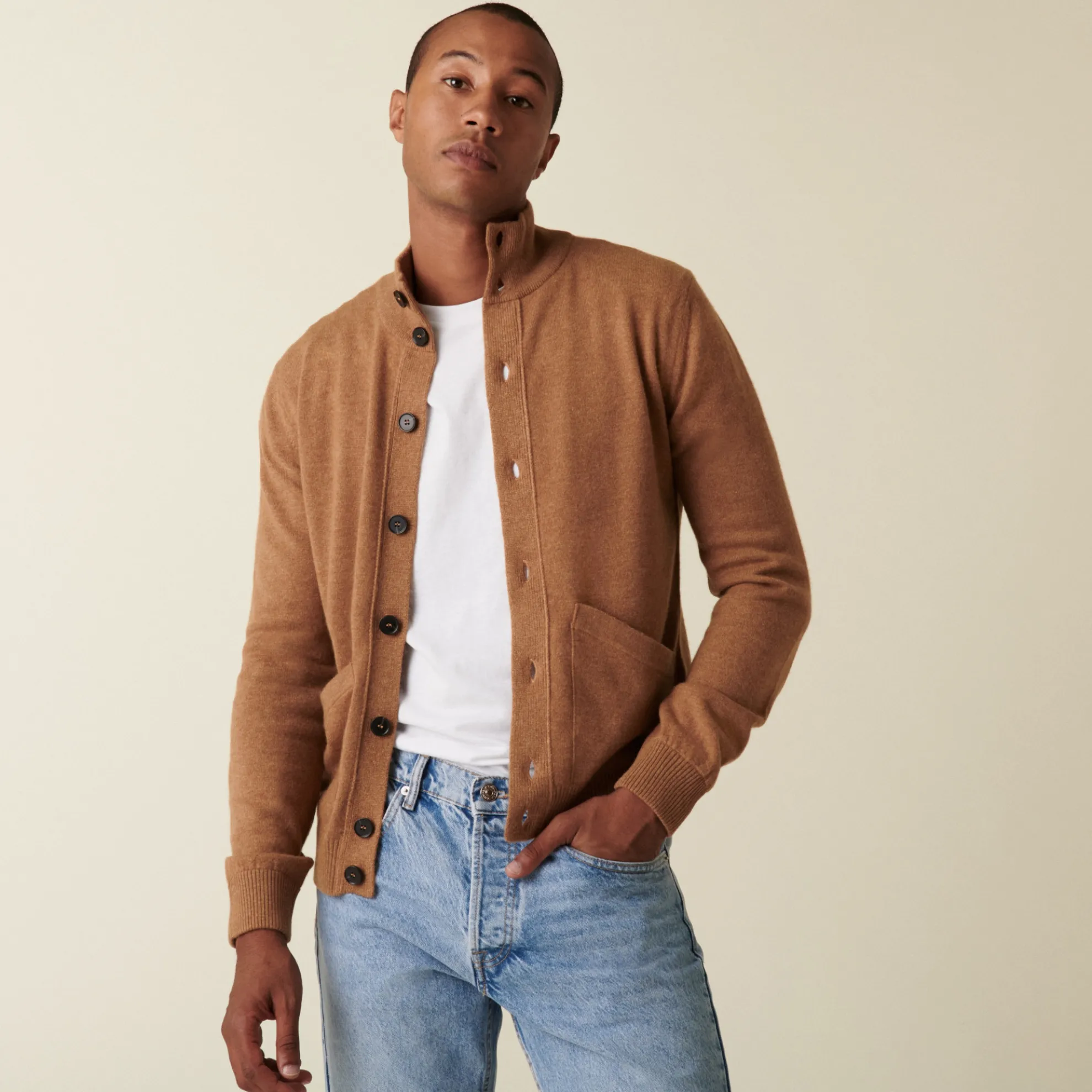 Maison Montagut Gilet En Cachemire Boutonne A Poches - Erwan>Homme Vestes Et Gilets