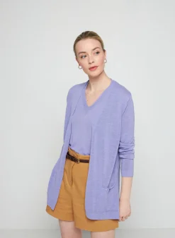 Maison Montagut Gilet Long Avec Poches En Lin Flamme - Tabata><noscript><img width=