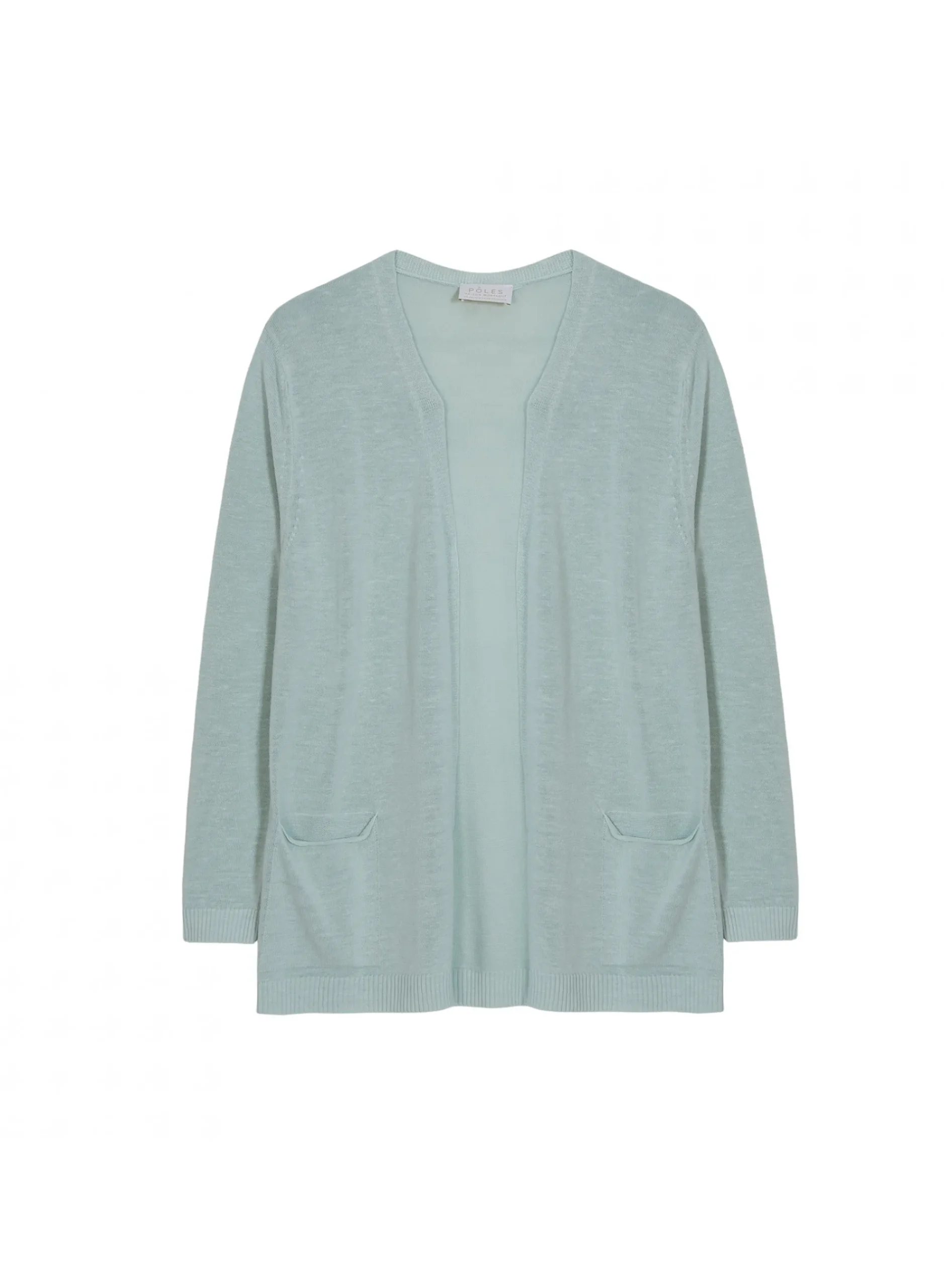 Maison Montagut Gilet Long Avec Poches En Lin Flamme - Tabata>Femme Vestes Et Gilets