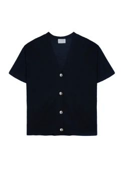 Maison Montagut Gilet Manches Courtes En Lin Flamme - Tanya><noscript><img width=