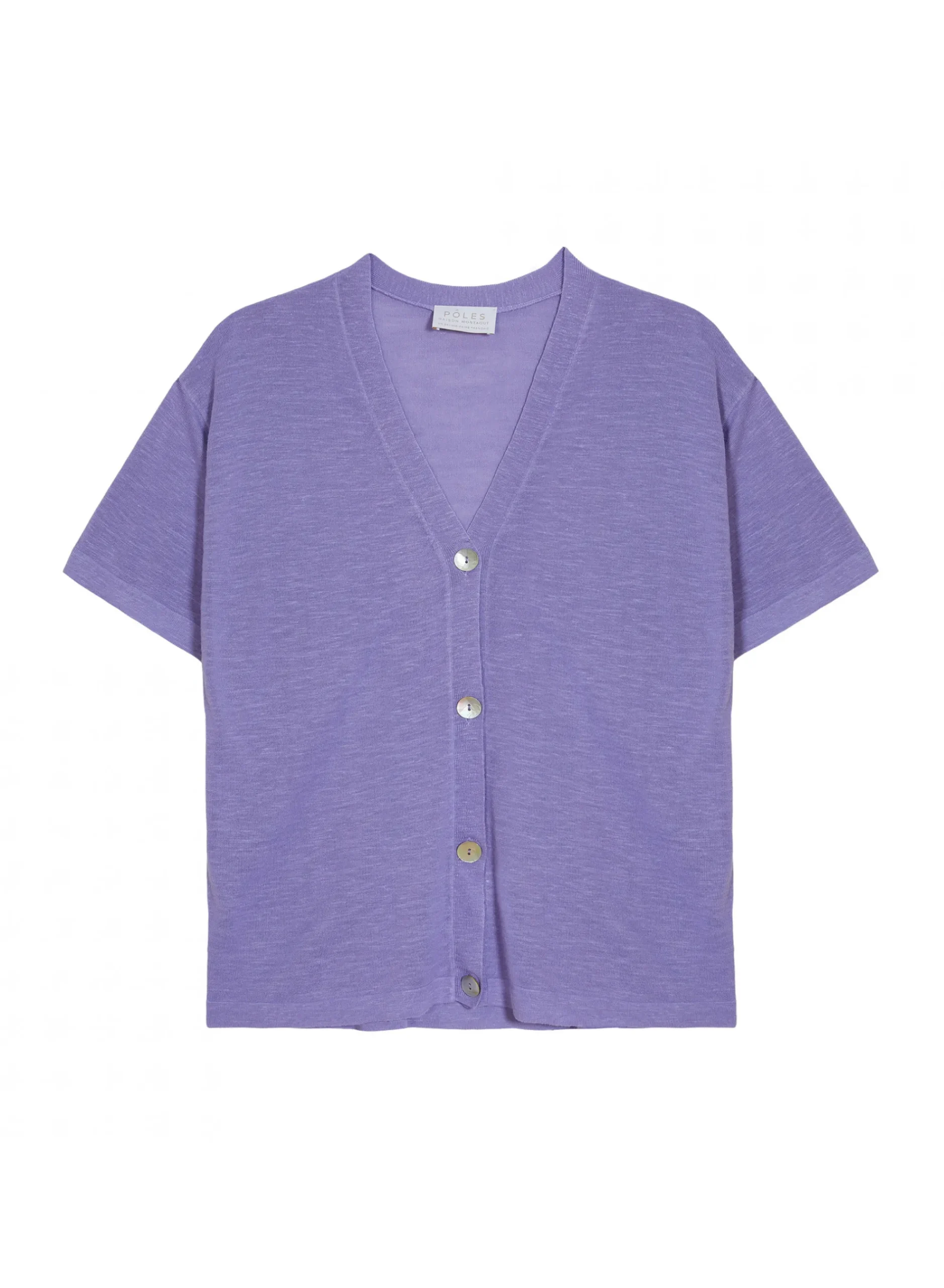 Maison Montagut Gilet Manches Courtes En Lin Flamme - Tanya>Femme T-Shirts