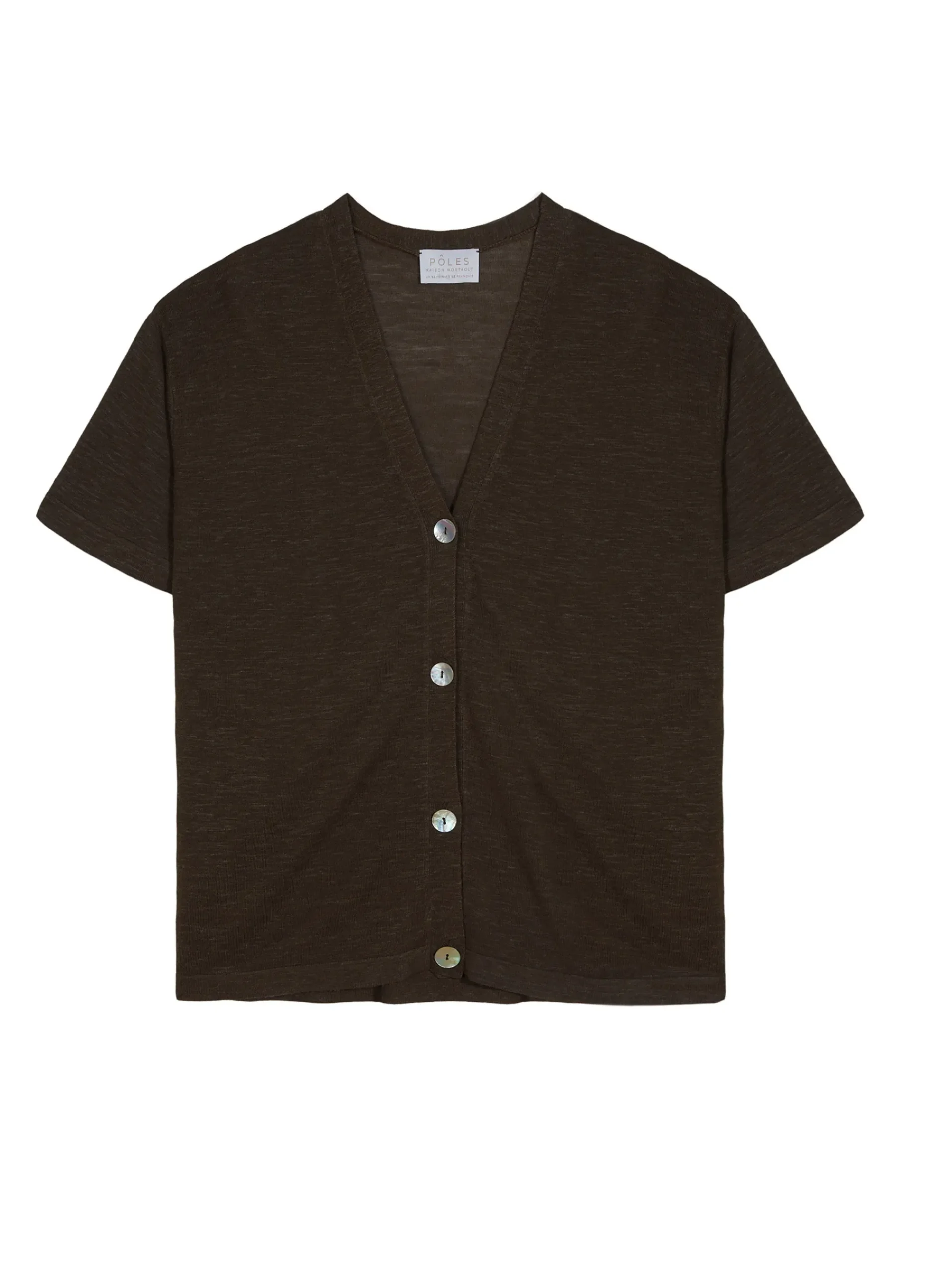 Maison Montagut Gilet Manches Courtes En Lin Flamme - Tanya>Femme T-Shirts