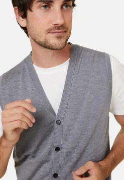 Maison Montagut Gilet Sans Manches Avec Logo En Laine Merinos - Ernardo><noscript><img width=
