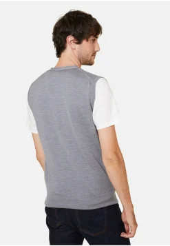 Maison Montagut Gilet Sans Manches Avec Logo En Laine Merinos - Ernardo><noscript><img width=