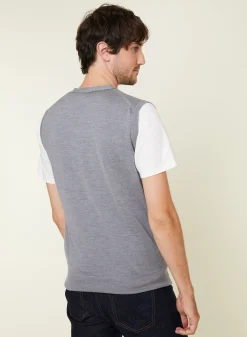 Maison Montagut Gilet Sans Manches Avec Logo En Laine Merinos - Ernardo><noscript><img width=