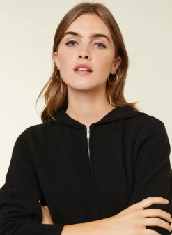 Maison Montagut Gilet Zippe A Capuche En Cachemire Melange - Alfred><noscript><img width=