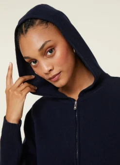 Maison Montagut Gilet Zippe A Capuche En Cachemire Melange - Alfred><noscript><img width=