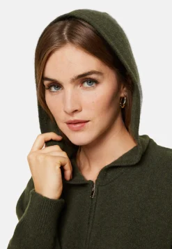 Maison Montagut Gilet Zippe A Capuche En Cachemire Melange - Alfred><noscript><img width=