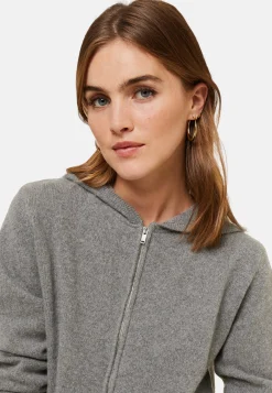 Maison Montagut Gilet Zippe A Capuche En Cachemire Melange - Alfred><noscript><img width=