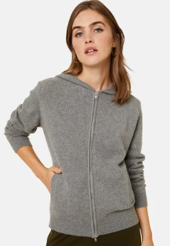 Maison Montagut Gilet Zippe A Capuche En Cachemire Melange - Alfred><noscript><img width=