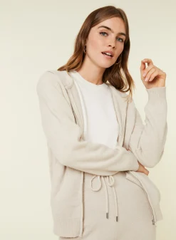 Maison Montagut Gilet Zippe A Capuche En Cachemire Melange - Alfred><noscript><img width=