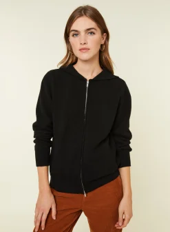 Maison Montagut Gilet Zippe A Capuche En Cachemire Melange - Alfred><noscript><img width=