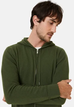 Maison Montagut Gilet Zippe A Capuche En Cachemire 2 Fils - Bradley><noscript><img width=