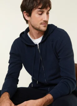 Maison Montagut Gilet Zippe A Capuche En Cachemire 2 Fils - Bradley><noscript><img width=