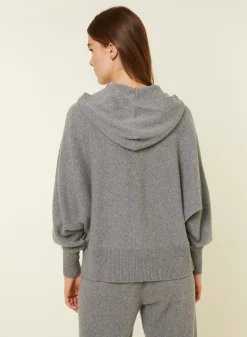 Maison Montagut Gilet Zippe A Capuche En Cachemire Melange - Albin><noscript><img width=