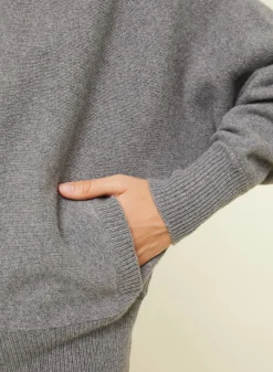 Maison Montagut Gilet Zippe A Capuche En Cachemire Melange - Albin><noscript><img width=