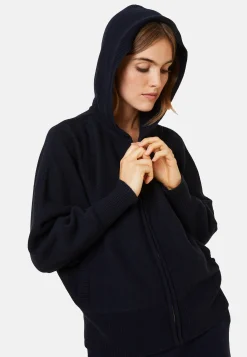 Maison Montagut Gilet Zippe A Capuche En Cachemire Melange - Albin><noscript><img width=