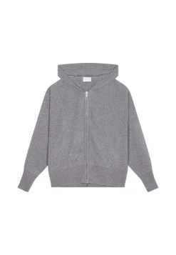 Maison Montagut Gilet Zippe A Capuche En Cachemire Melange - Albin><noscript><img width=