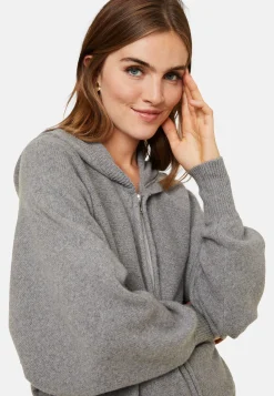 Maison Montagut Gilet Zippe A Capuche En Cachemire Melange - Albin><noscript><img width=