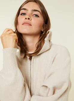 Maison Montagut Gilet Zippe A Capuche En Cachemire Melange - Albin><noscript><img width=