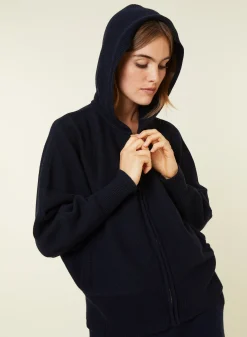 Maison Montagut Gilet Zippe A Capuche En Cachemire Melange - Albin><noscript><img width=