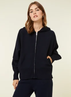 Maison Montagut Gilet Zippe A Capuche En Cachemire Melange - Albin><noscript><img width=