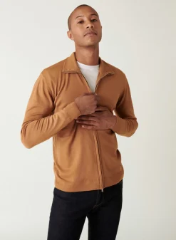 Maison Montagut Gilet Zippe Avec Logo En Laine Merinos - Estian><noscript><img width=