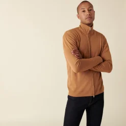 Maison Montagut Gilet Zippe Avec Logo En Laine Merinos - Estian><noscript><img width=