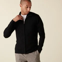 Maison Montagut Gilet Zippe Avec Logo En Laine Merinos - Estian><noscript><img width=