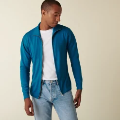 Maison Montagut Gilet Zippe Avec Logo En Laine Merinos - Estian><noscript><img width=