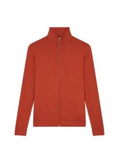 Maison Montagut Gilet Zippe Avec Logo En Laine Merinos - Estian>Homme Vestes Et Gilets