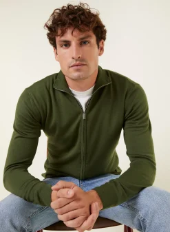 Maison Montagut Gilet Zippe Avec Logo En Laine Merinos - Estian><noscript><img width=