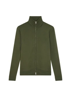 Maison Montagut Gilet Zippe Avec Logo En Laine Merinos - Estian><noscript><img width=