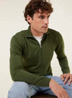 Maison Montagut Gilet Zippe Avec Logo En Laine Merinos - Estian><noscript><img width=