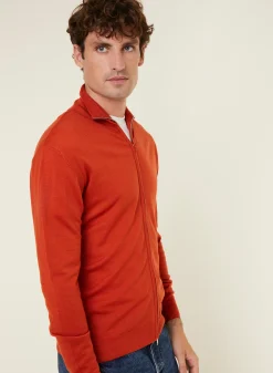 Maison Montagut Gilet Zippe Avec Logo En Laine Merinos - Estian><noscript><img width=