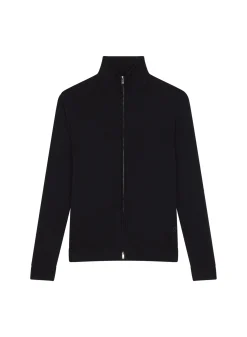 Maison Montagut Gilet Zippe Avec Logo En Laine Merinos - Estian><noscript><img width=