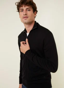 Maison Montagut Gilet Zippe Avec Logo En Laine Merinos - Estian><noscript><img width=