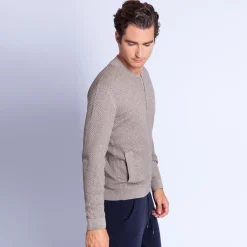 Maison Montagut Gilet Zippe En Coton Cachemire - Hiro><noscript><img width=