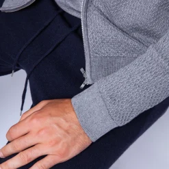 Maison Montagut Gilet Zippe En Coton Cachemire - Hiro><noscript><img width=