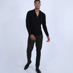 Maison Montagut Gilet Zippe En Laine Merinos - Bastian><noscript><img width=