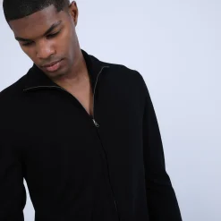 Maison Montagut Gilet Zippe En Laine Merinos - Bastian><noscript><img width=