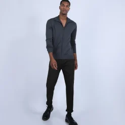 Maison Montagut Gilet Zippe En Laine Merinos - Bastian><noscript><img width=