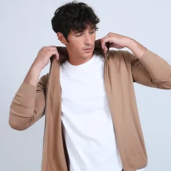 Maison Montagut Gilet Zippe En Laine Merinos - Bastian><noscript><img width=